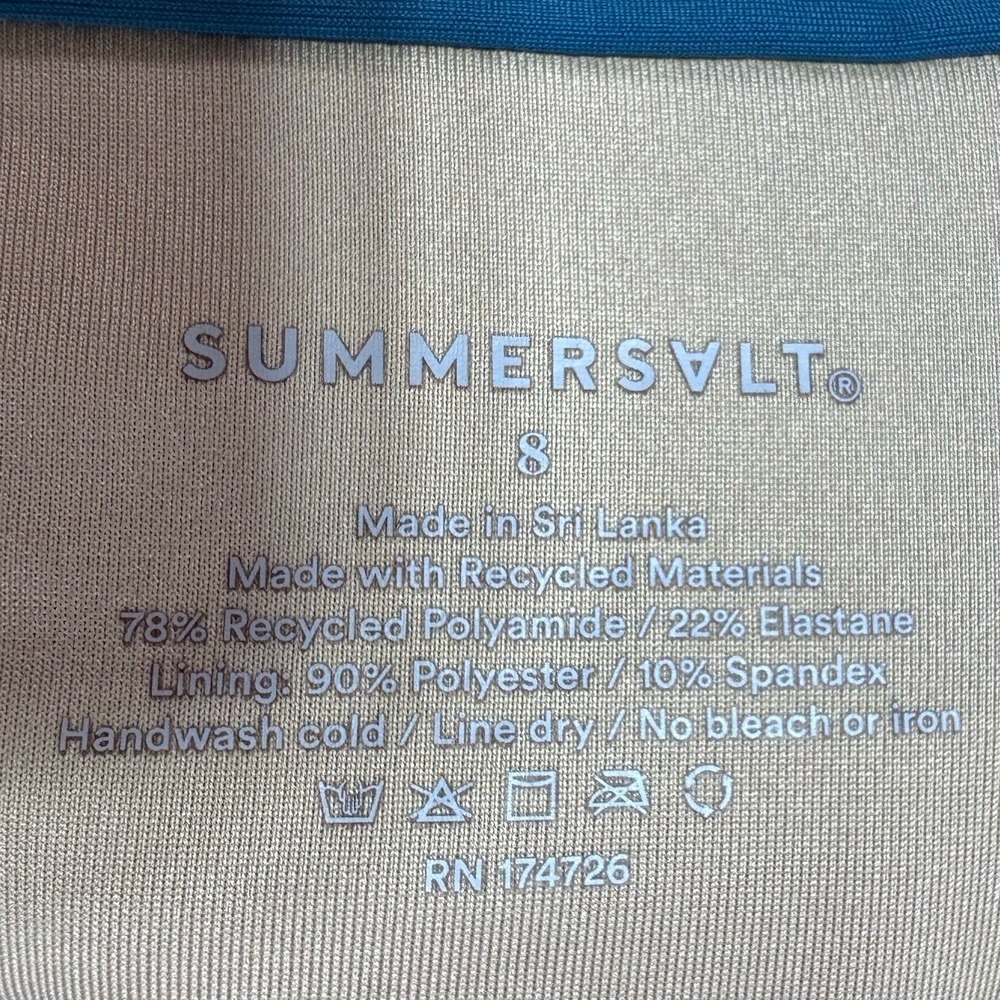 Summersalt Size 8 The Ruffle Backflip Swimsuit Elegant Teal‎ Green One Piece - Picture 10 of 10